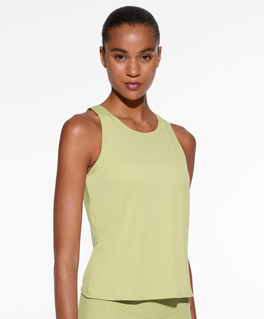 Oysho Cross-back Comfortlux T-shirt Grønn | QJZT82750