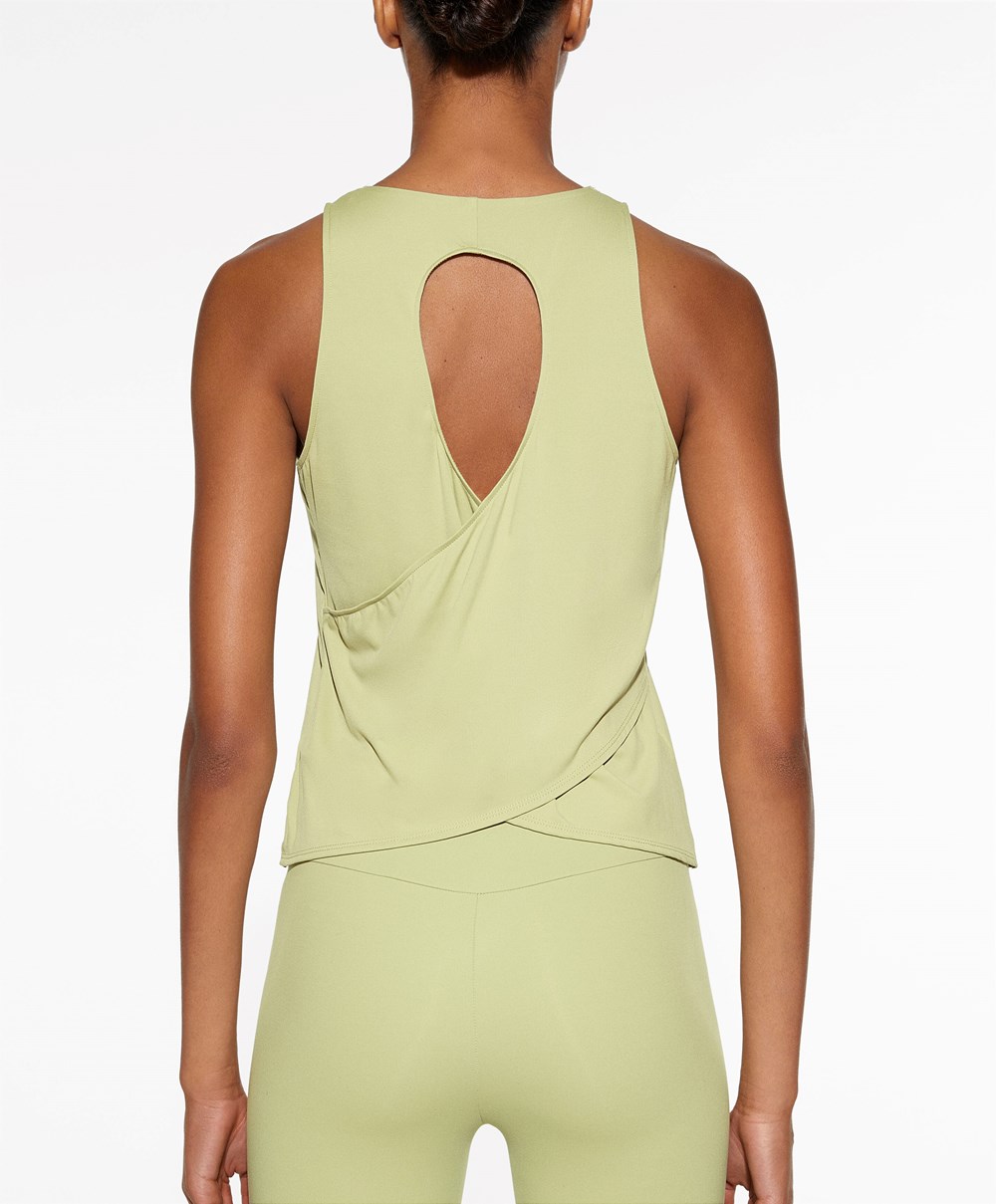 Oysho Cross-back Comfortlux T-shirt Grønn | QJZT82750