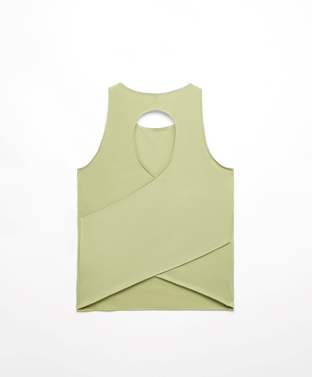 Oysho Cross-back Comfortlux T-shirt Grønn | QJZT82750