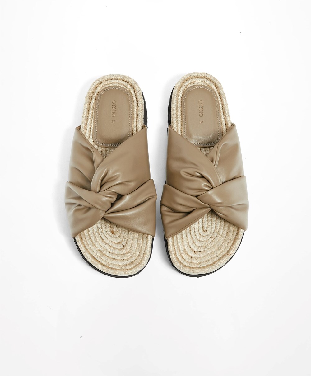 Oysho Crossover Sandals Mole | BHJL56810