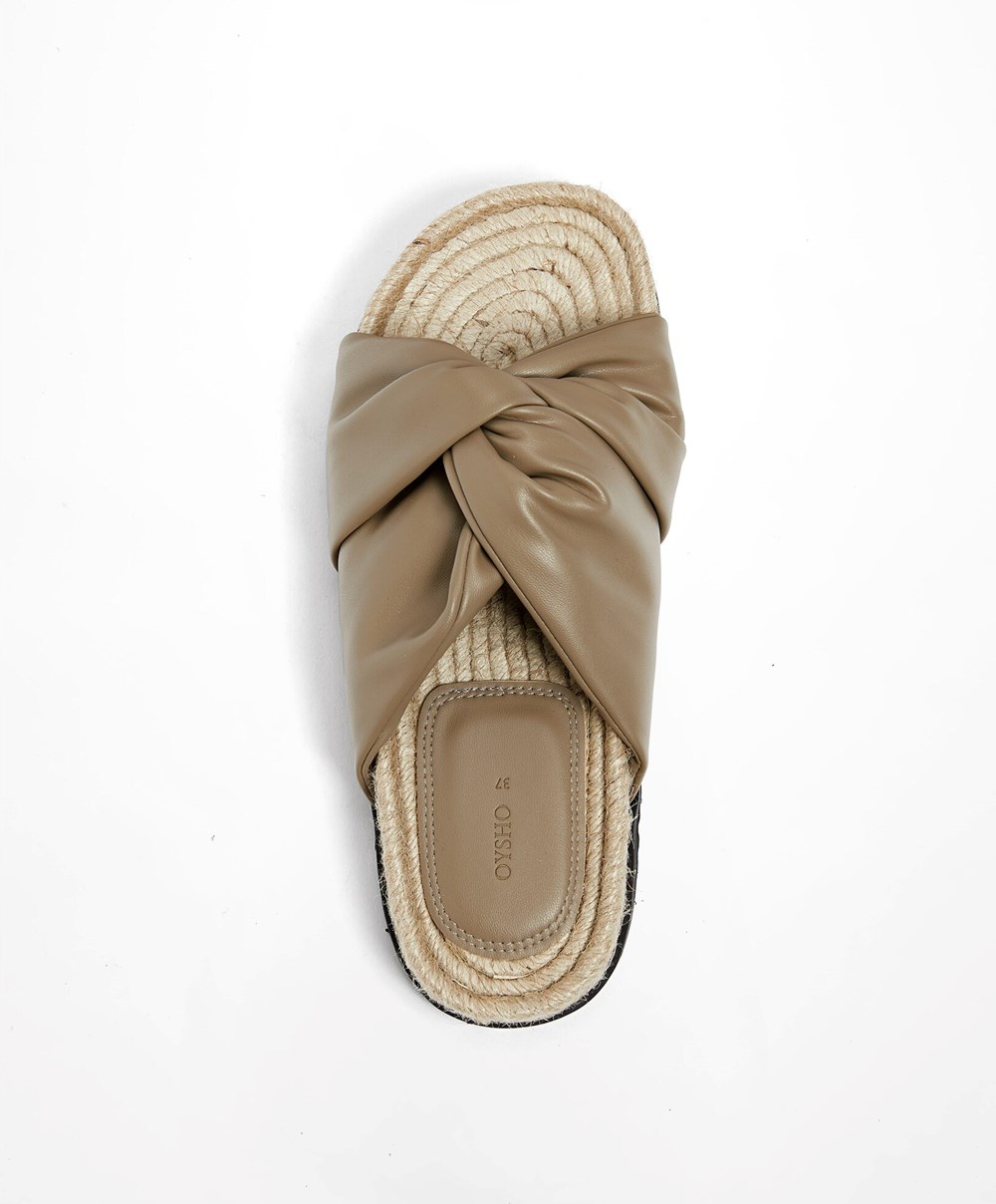 Oysho Crossover Sandals Mole | BHJL56810