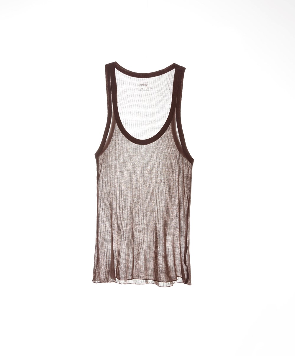 Oysho Extra Fine Vest Top Brune | YANZ94726