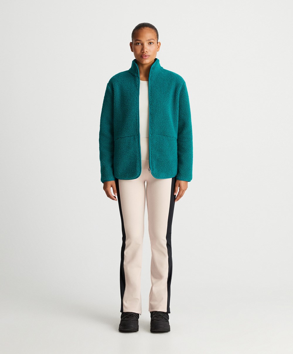 Oysho Faux-shearling Jacket Grønn | VQGI63240