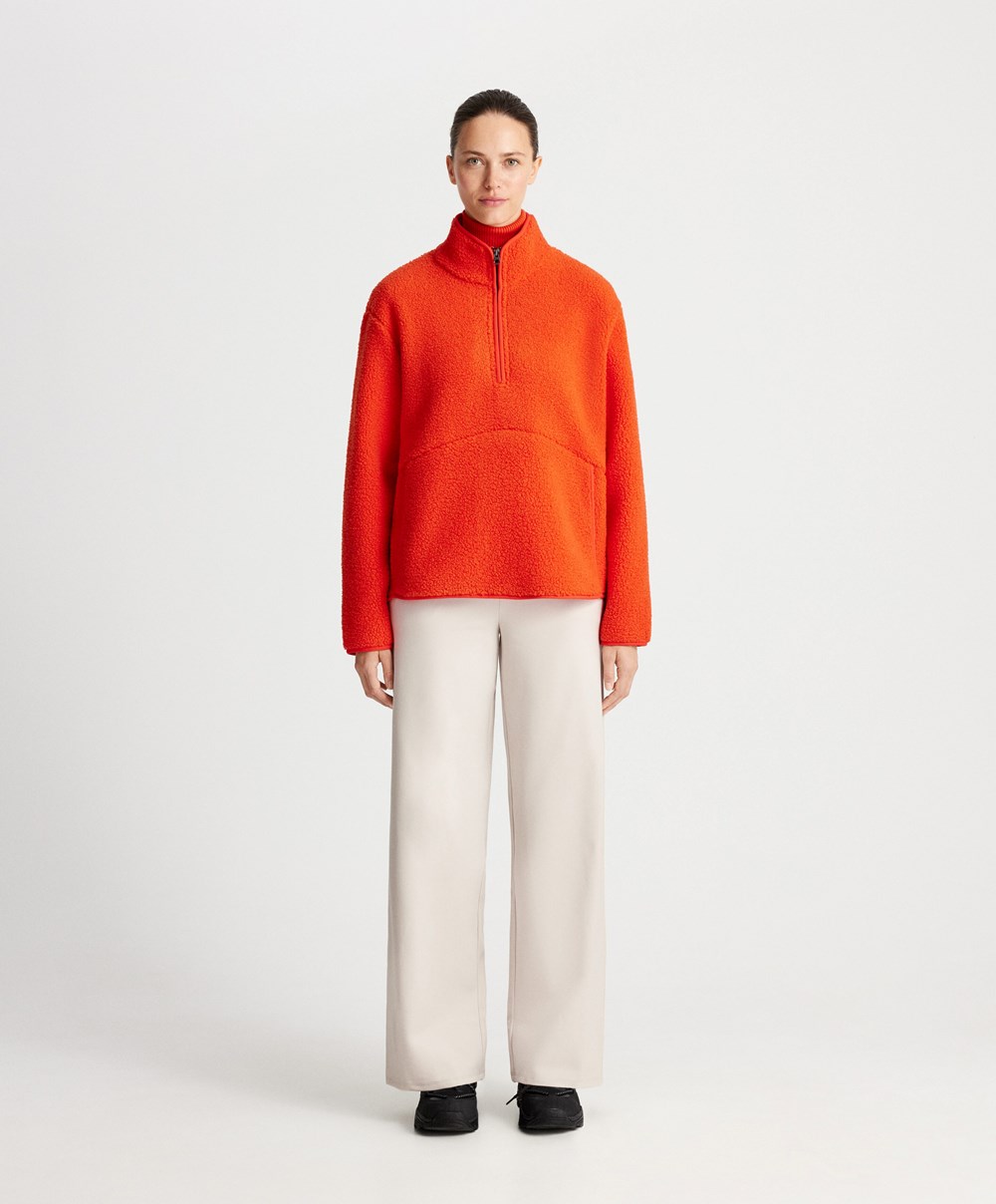 Oysho Faux-shearling Sweatshirt Oransje | GYSI45618