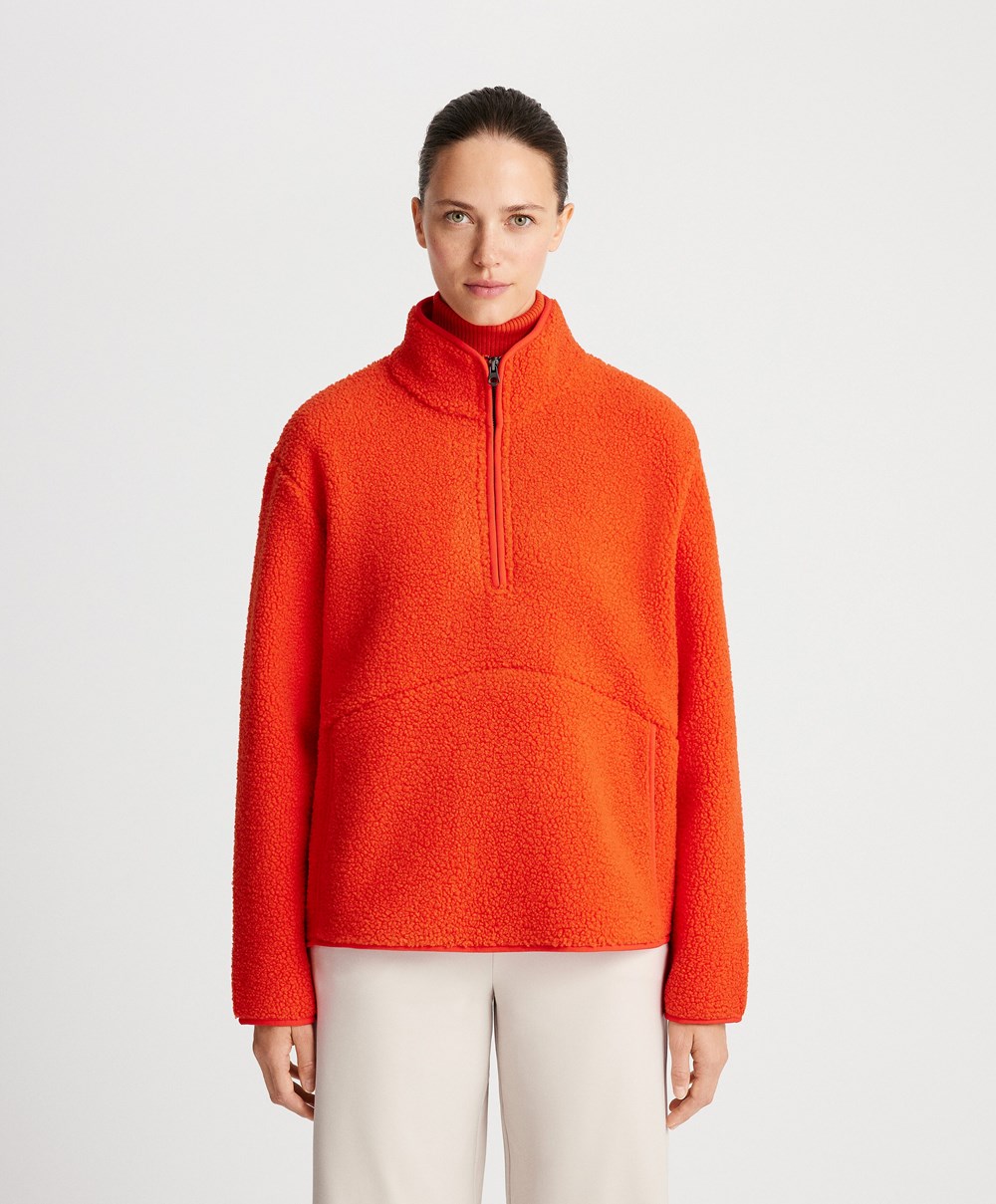 Oysho Faux-shearling Sweatshirt Oransje | GYSI45618