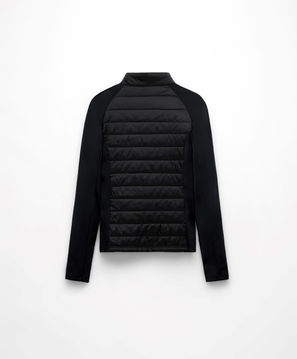 Oysho Fellex® Aerogel Polstret Jogge Jacket Svarte | HBAO34072