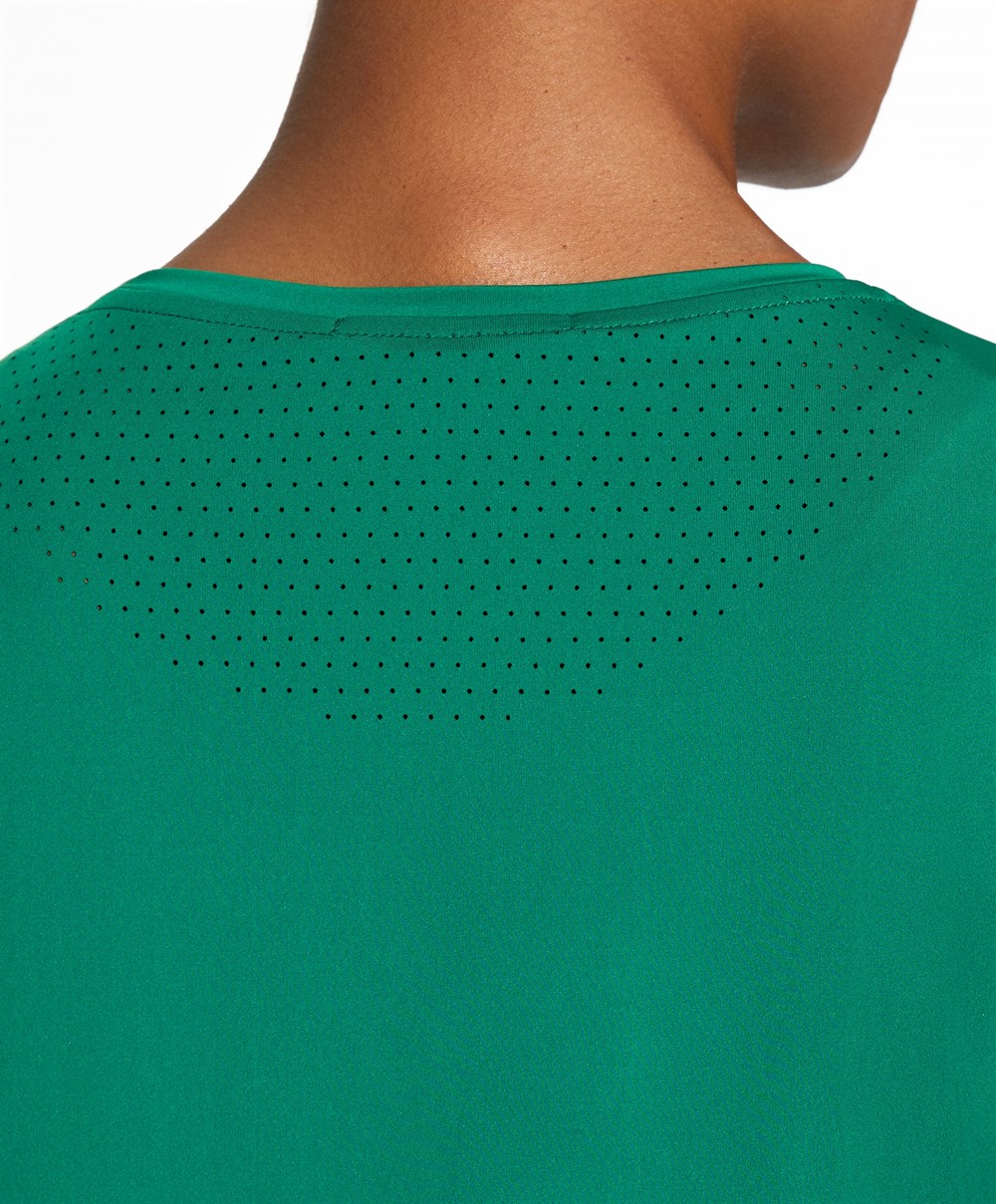 Oysho Fitted Kort-sleeved Technical T-shirt Grønn | BUWL32041