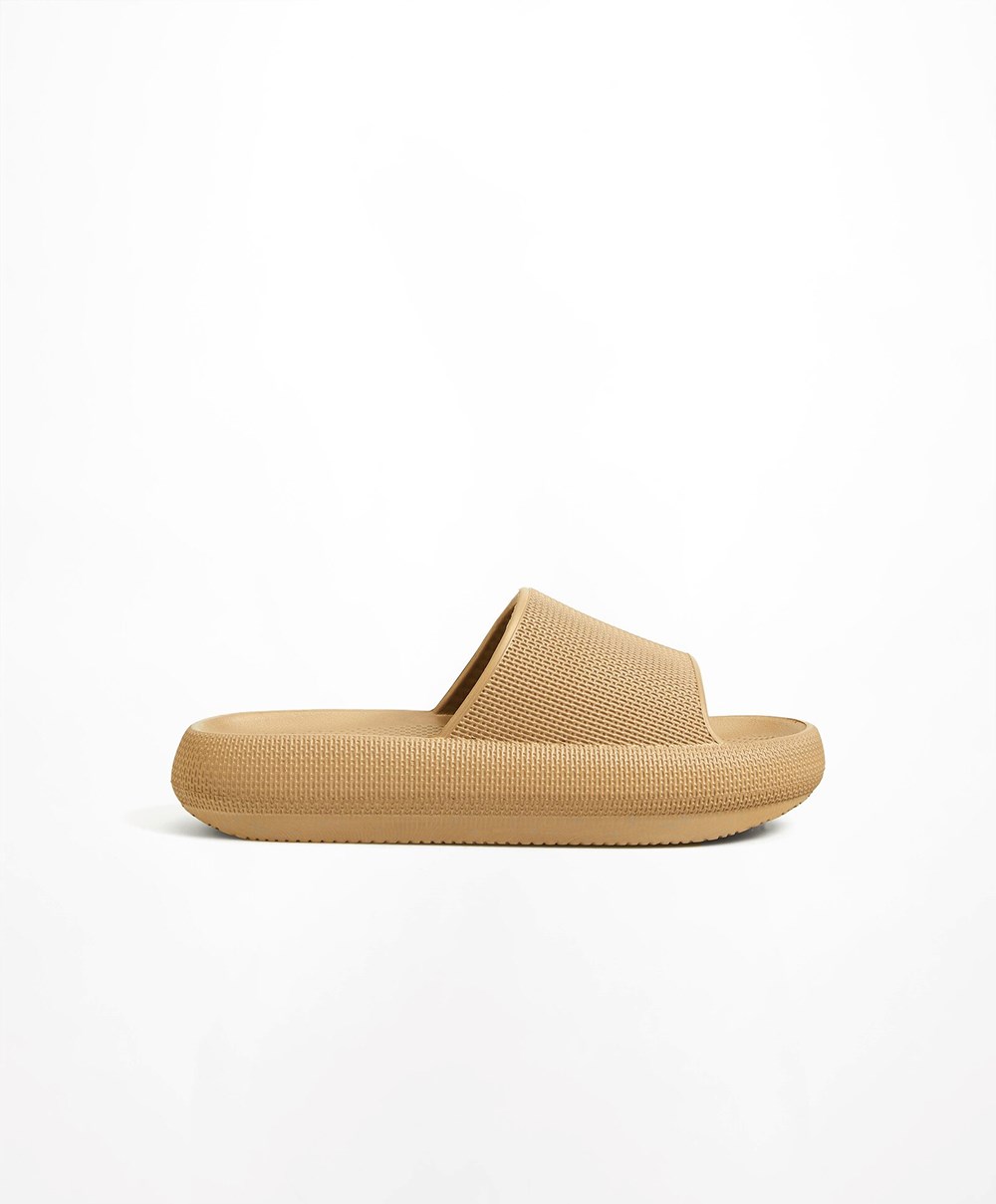 Oysho Flatform Sandals Brune | BHCD76805