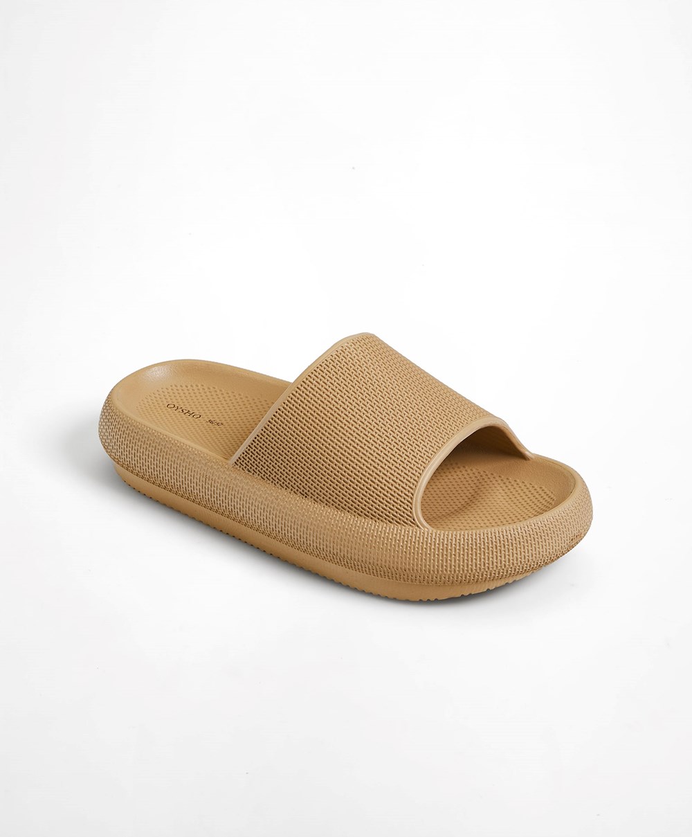 Oysho Flatform Sandals Brune | RFLO48510