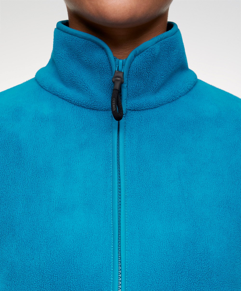 Oysho Fleece Jacket Kongeblå Blå | JIZY57146