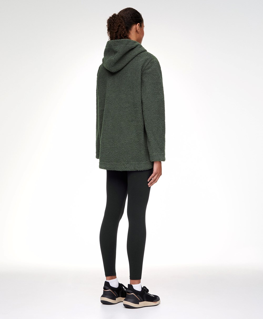 Oysho Hette Fleece Jacket Khaki | TOZE91083