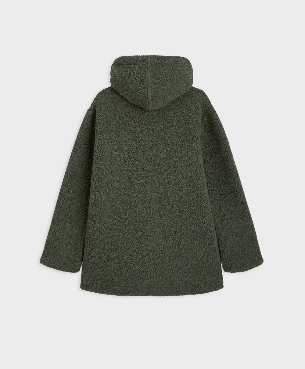 Oysho Hette Fleece Jacket Khaki | TOZE91083