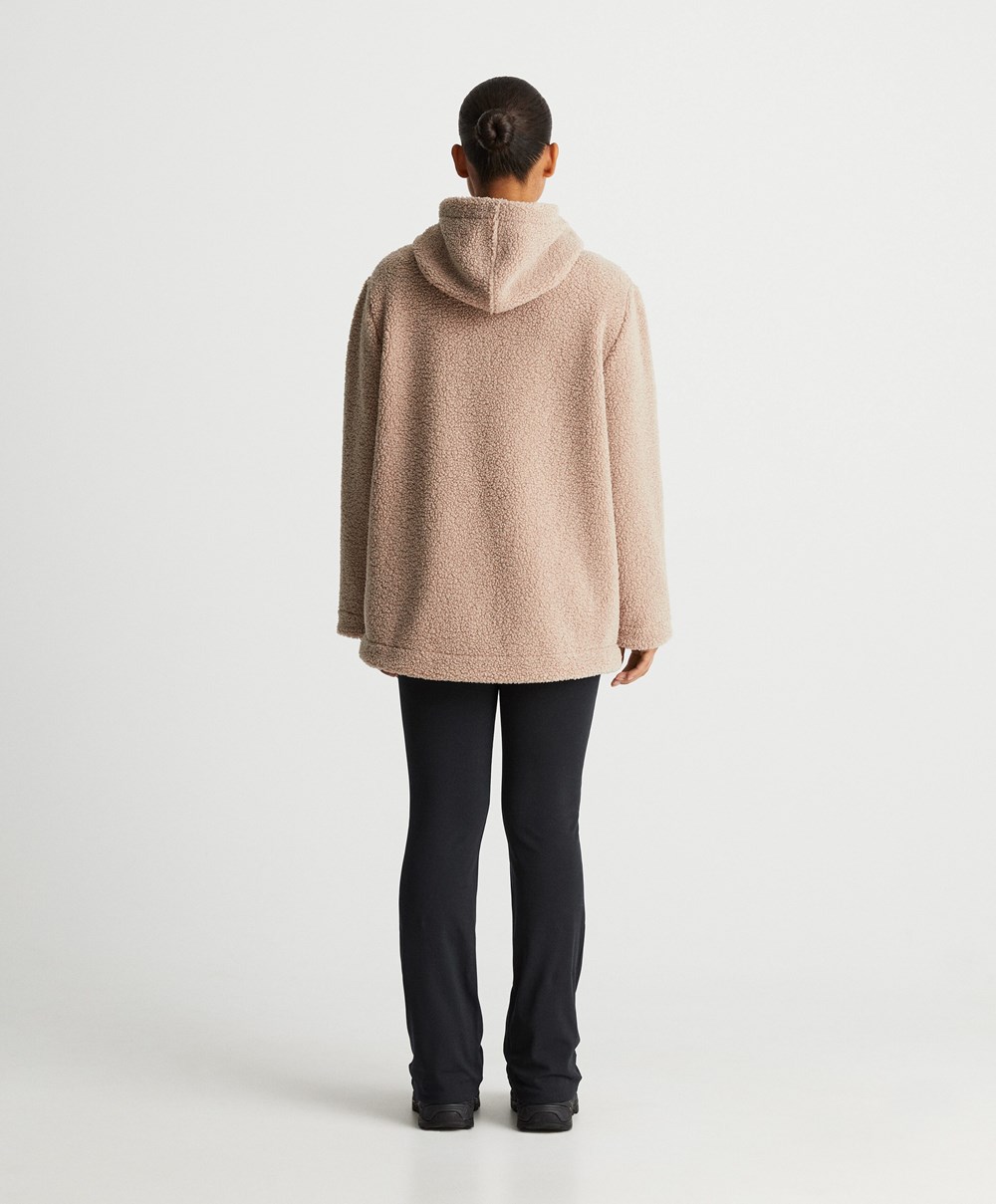 Oysho Hette Fleece Jacket Soft Mink | WXUA18659