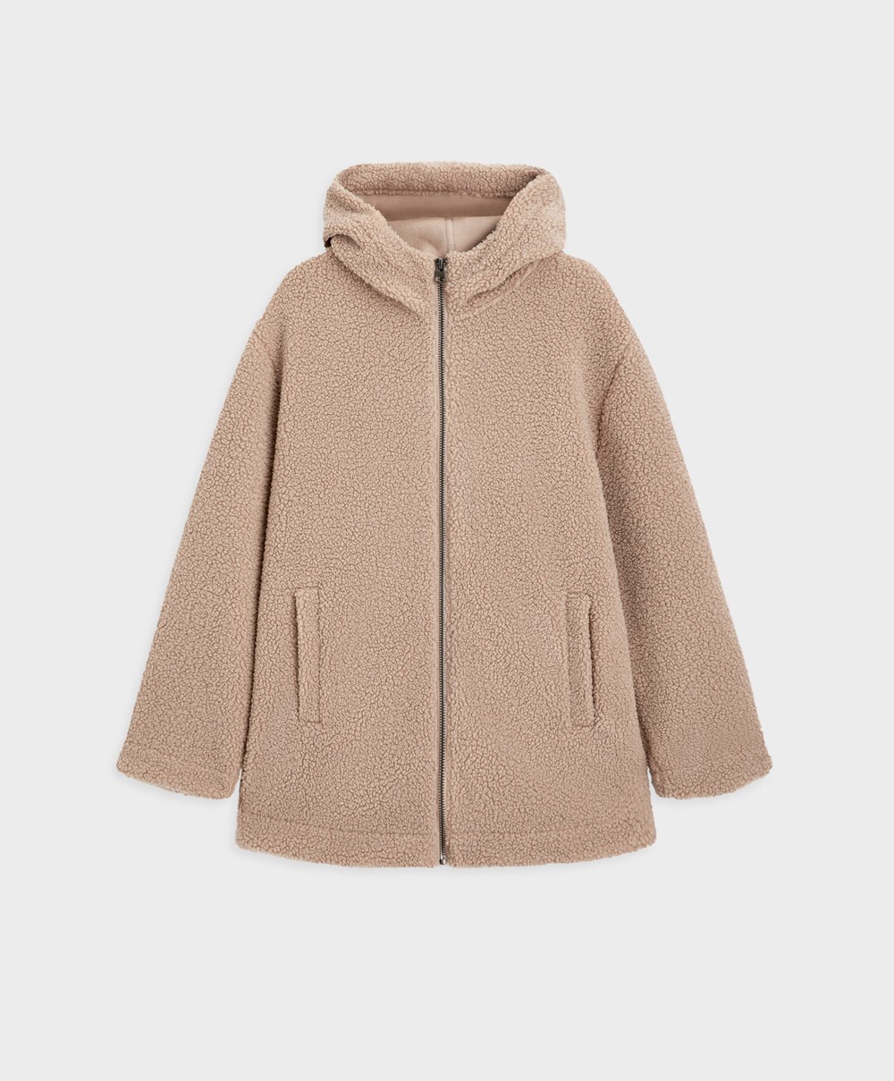 Oysho Hette Fleece Jacket Soft Mink | WXUA18659