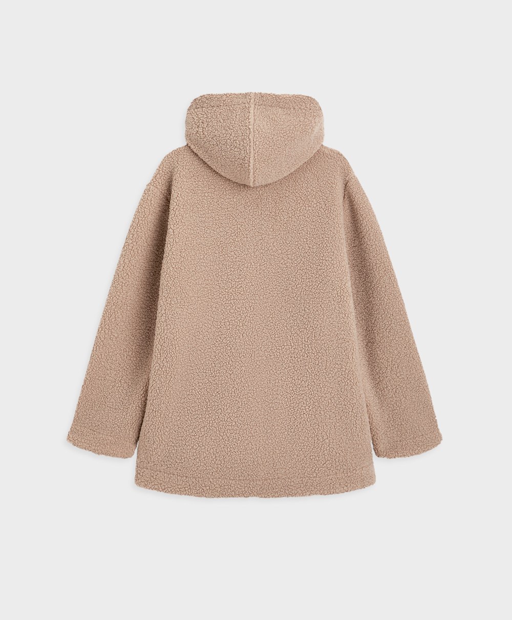 Oysho Hette Fleece Jacket Soft Mink | WXUA18659