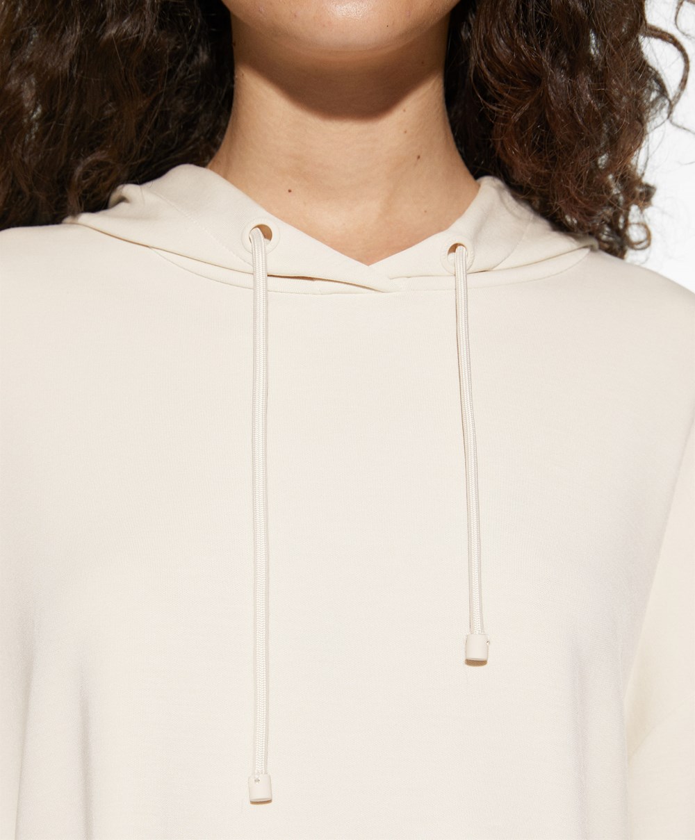 Oysho Hette Modal Crop Sweatshirt Stone | FVBP96520