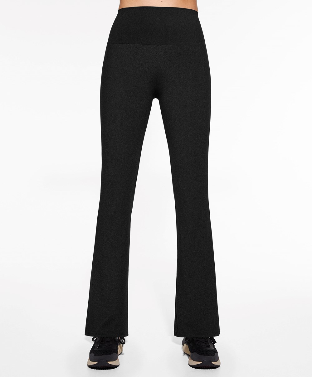 Oysho High-rise Comfortlux Flare Trousers Mørke Grå | TPDV35680