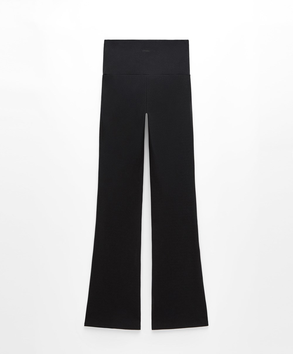 Oysho High-rise Comfortlux Flare Trousers Mørke Grå | TPDV35680