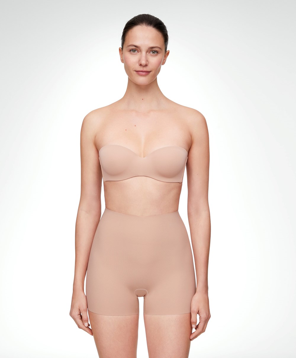 Oysho Invisible Laser-cut Hot Pants Beige | UHXP24761