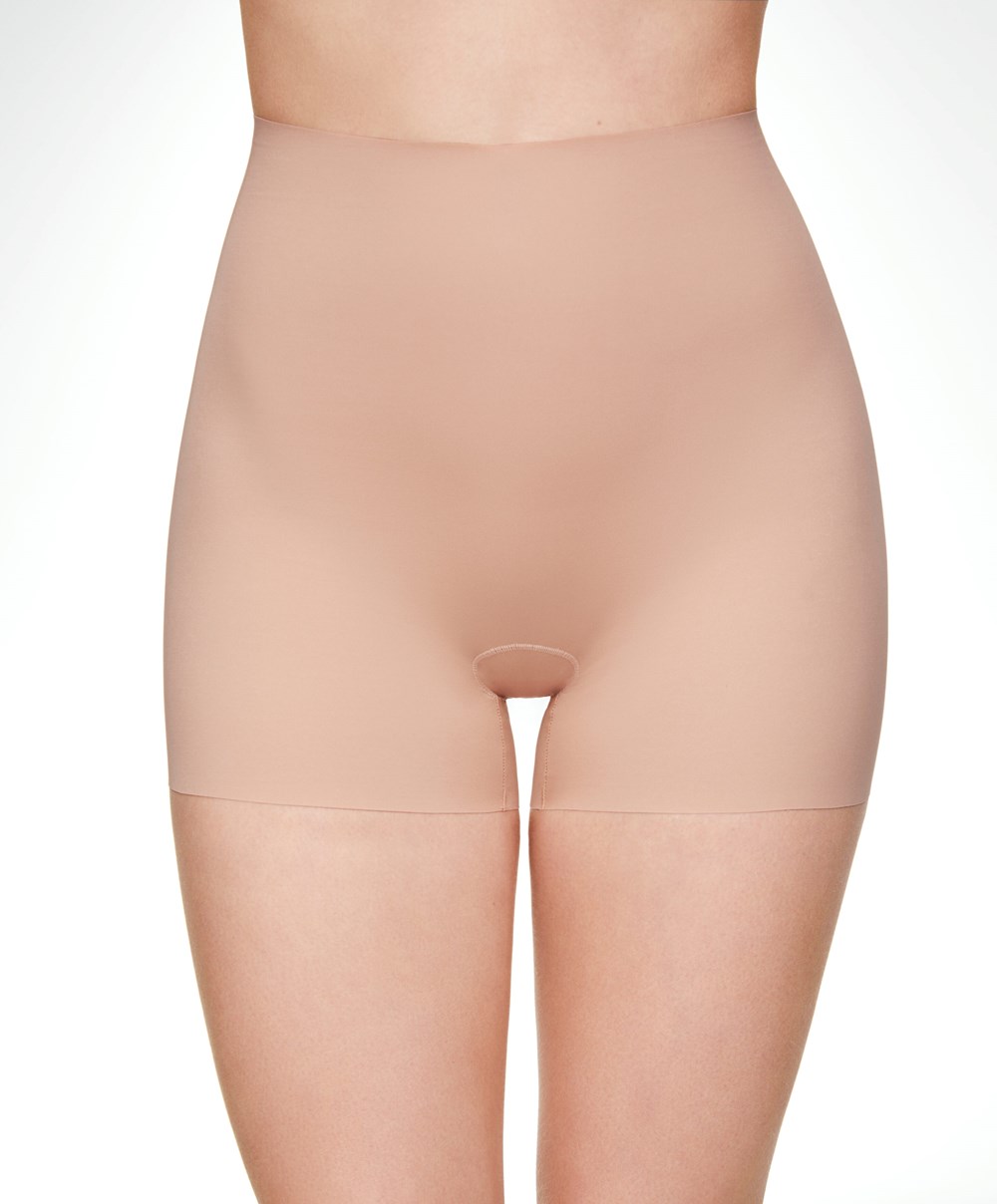 Oysho Invisible Laser-cut Hot Pants Beige | UHXP24761