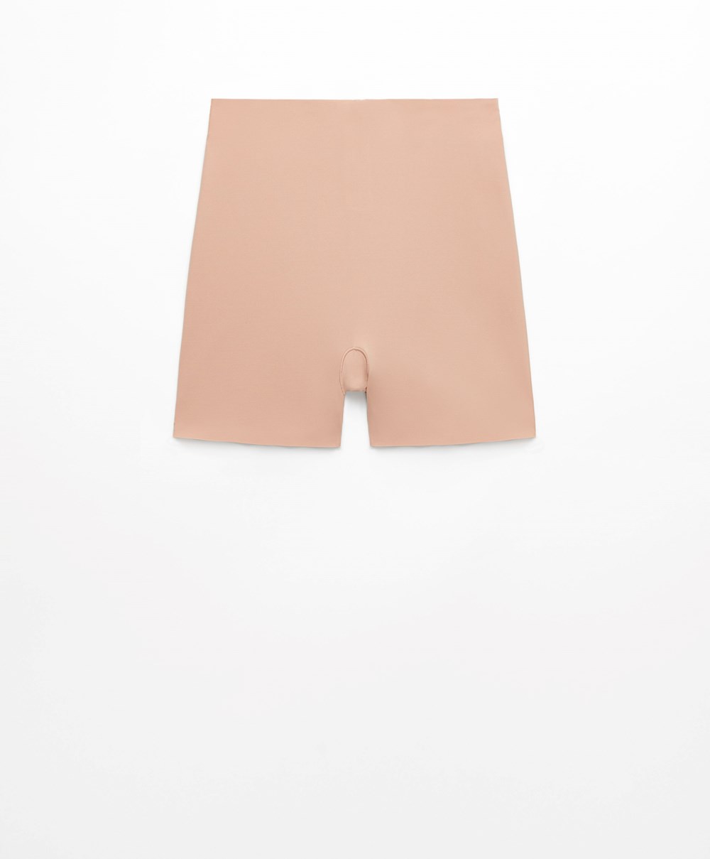 Oysho Invisible Laser-cut Hot Pants Beige | UHXP24761