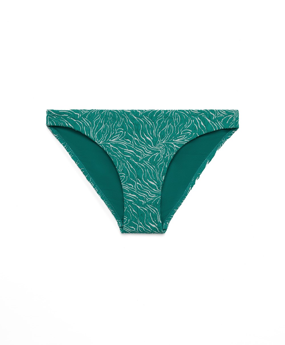 Oysho Jacquard Classic Bikini Briefs Turkis Grønn | UQPA27961