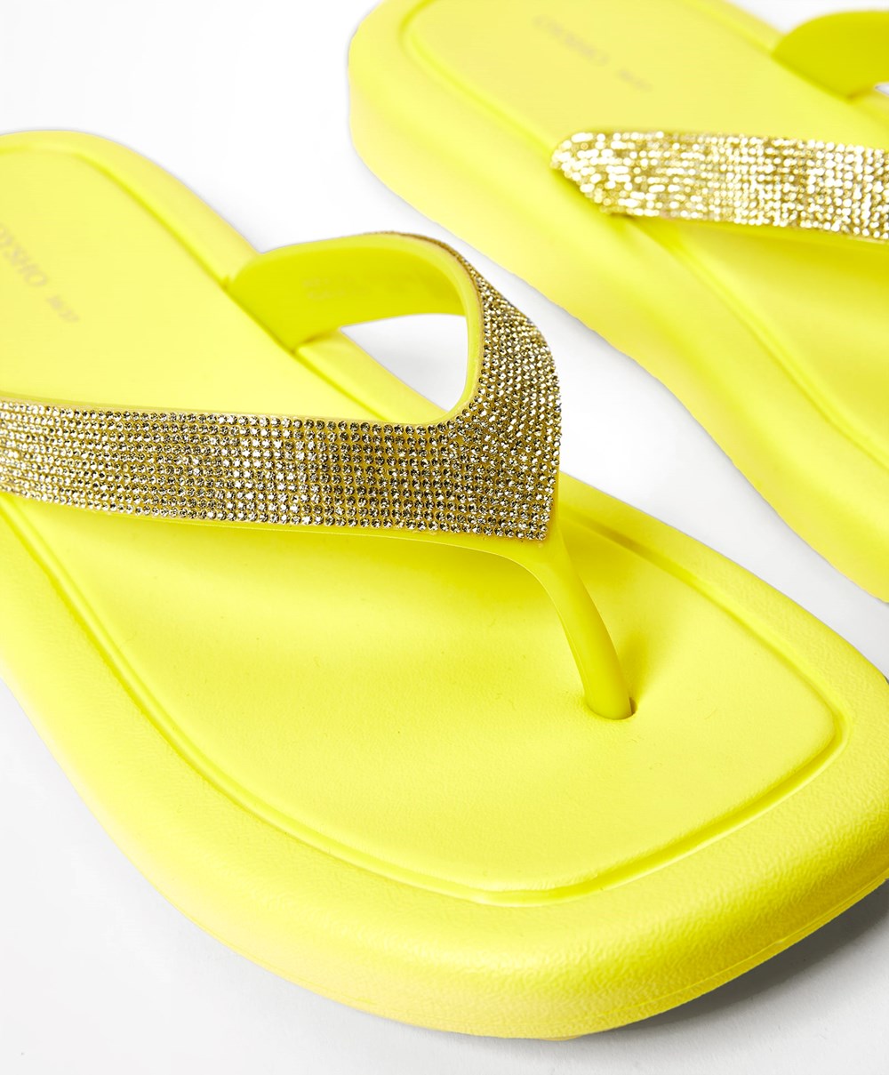 Oysho Jewel Beach Sandals Gul | ZYVK97350