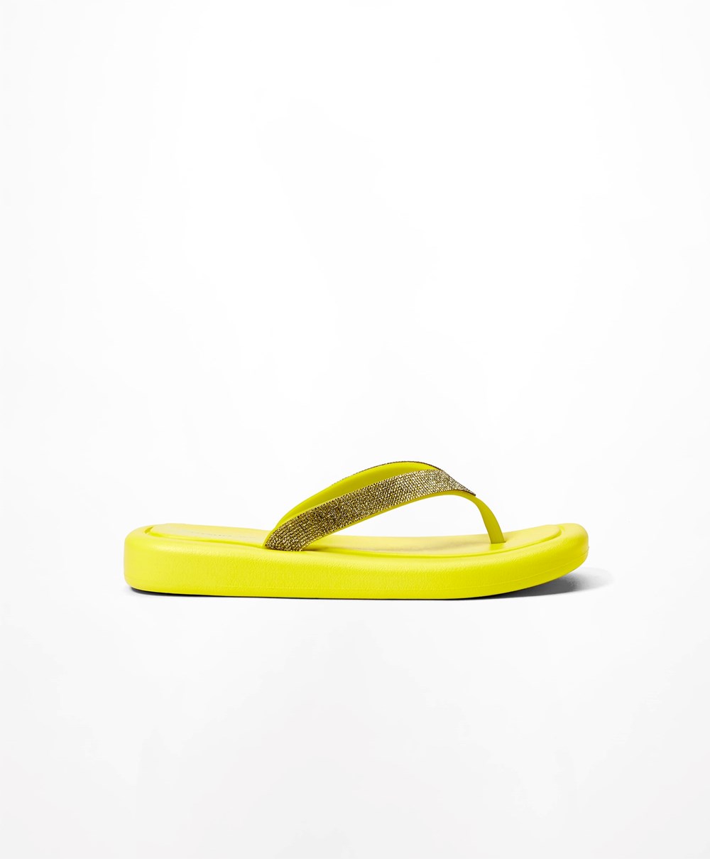 Oysho Jewel Beach Sandals Gul | ZYVK97350