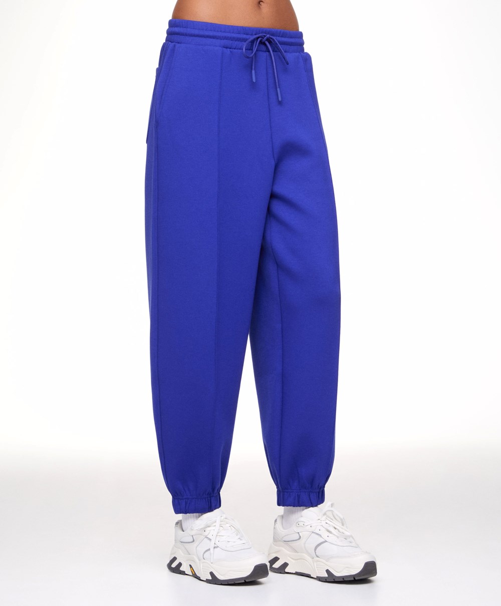 Oysho Joggers With Interlock Detail Blå | OVAN79843