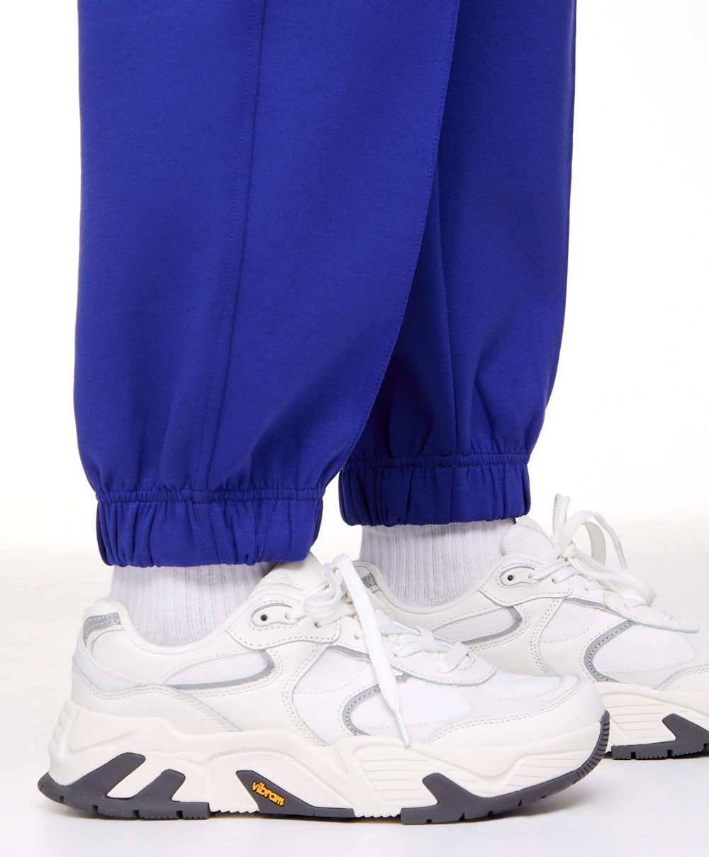 Oysho Joggers With Interlock Detail Blå | OVAN79843