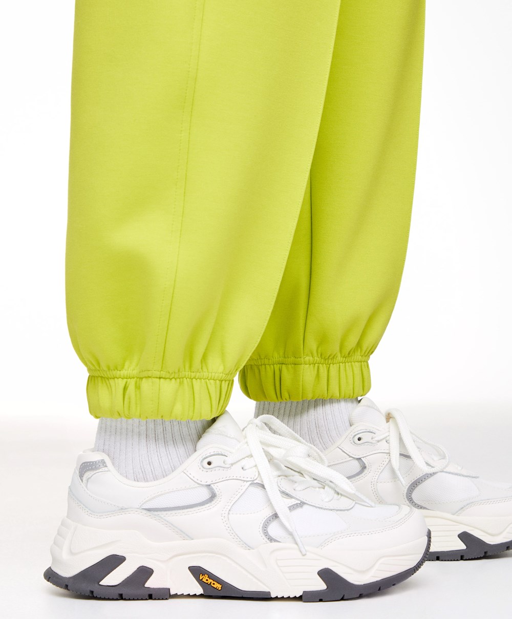 Oysho Joggers With Interlock Detail Lime | SUGT98276