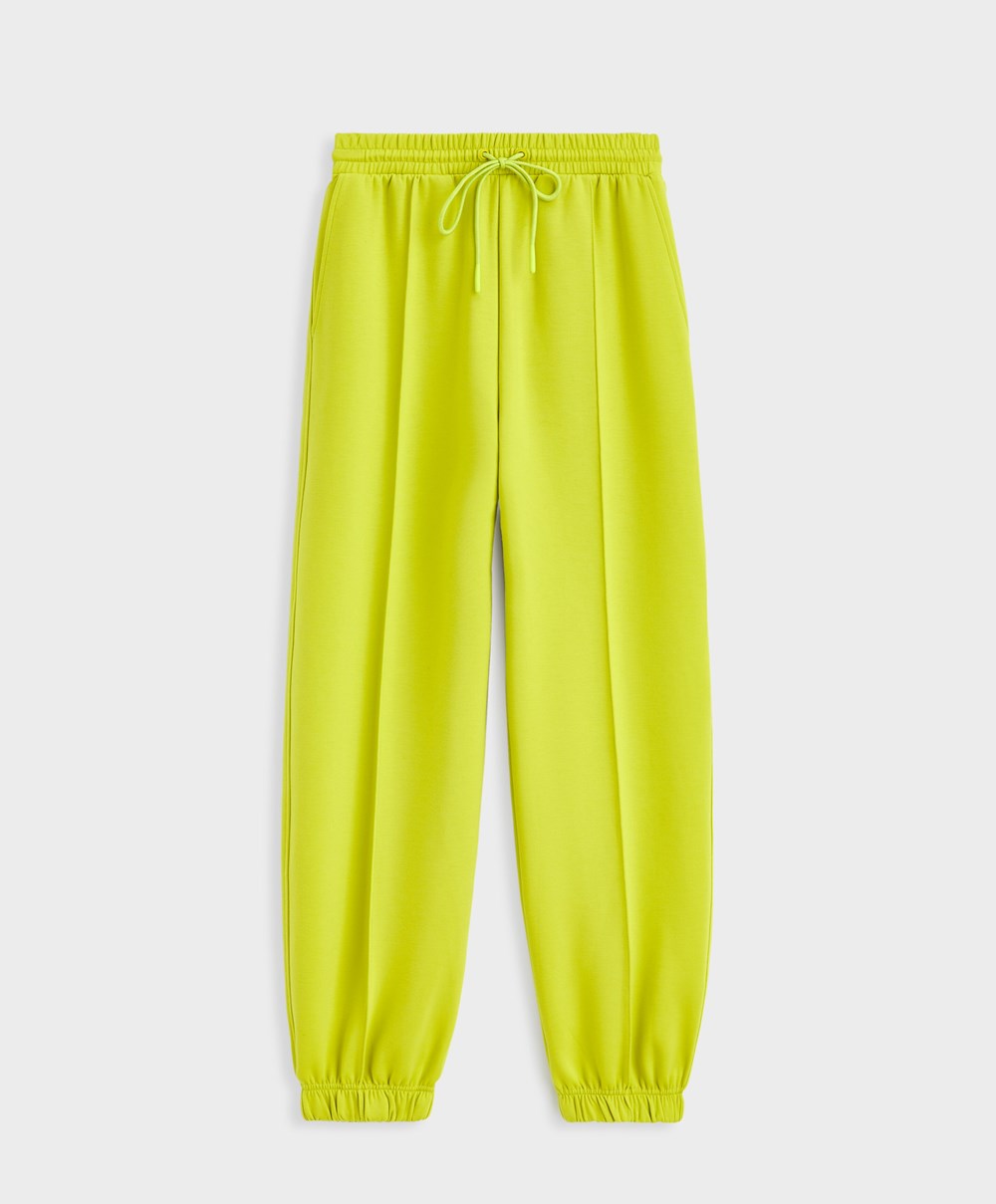 Oysho Joggers With Interlock Detail Lime | SUGT98276