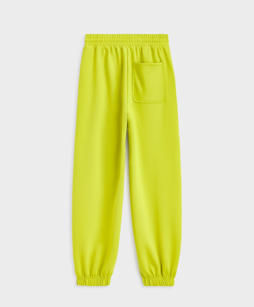 Oysho Joggers With Interlock Detail Lime | SUGT98276