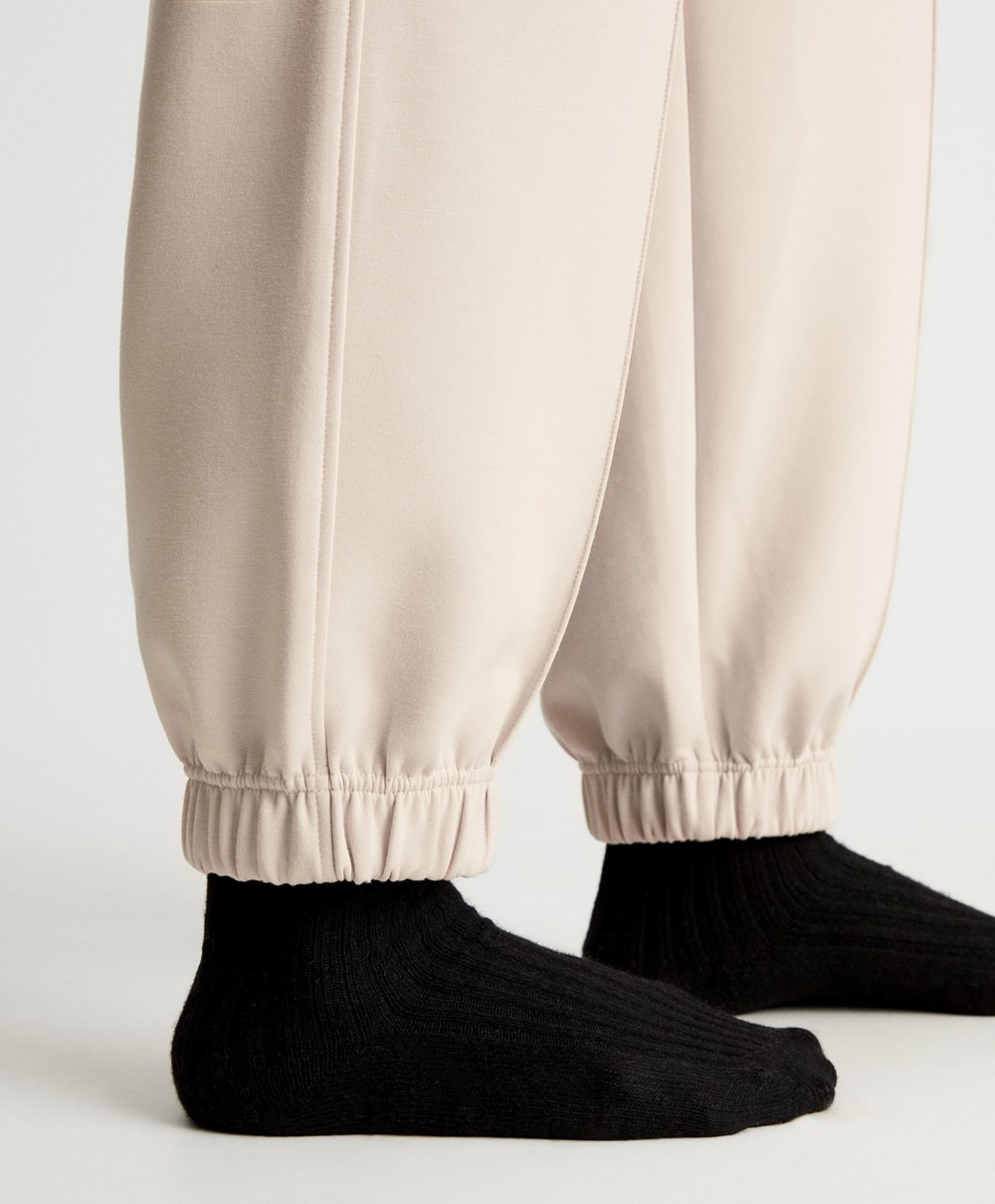 Oysho Joggers With Interlock Detail Stone | JVNT75213