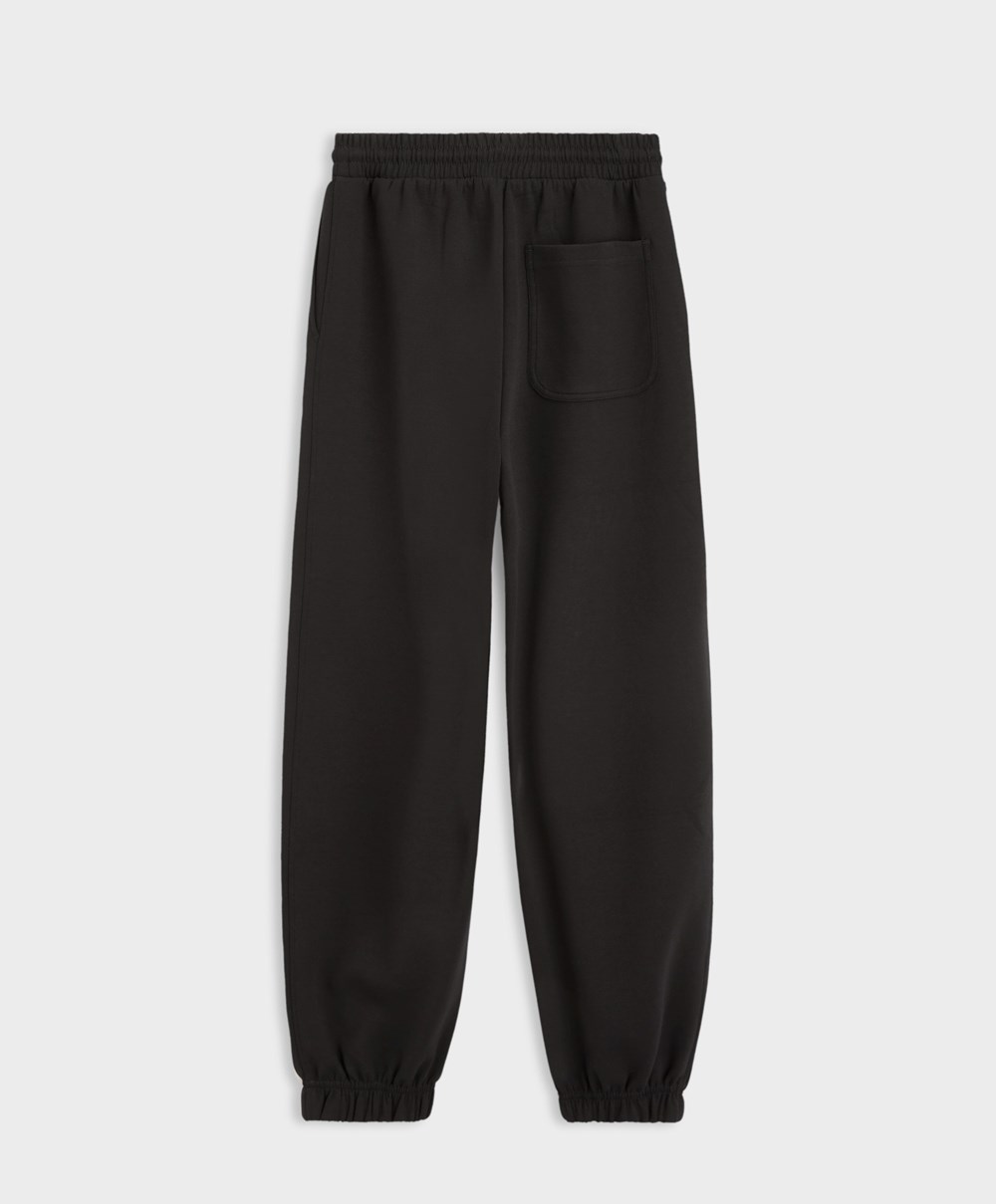 Oysho Joggers With Interlock Detail Svarte | PHGM38016