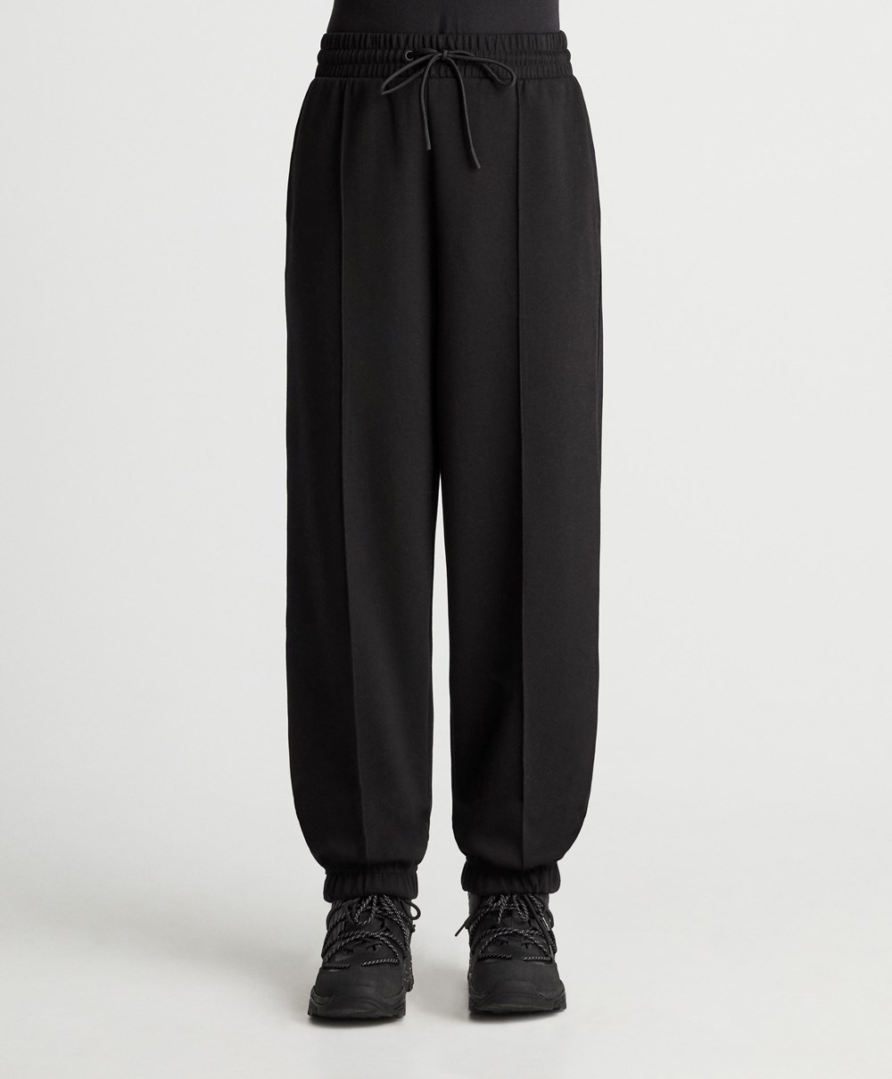 Oysho Joggers With Interlock Detail Svarte | PHGM38016