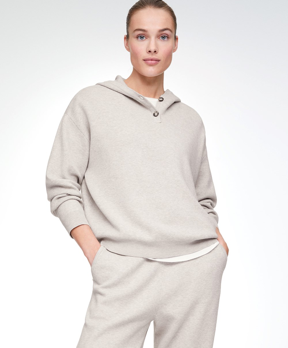 Oysho Knit Hette Jumper Stone | EIKO53829