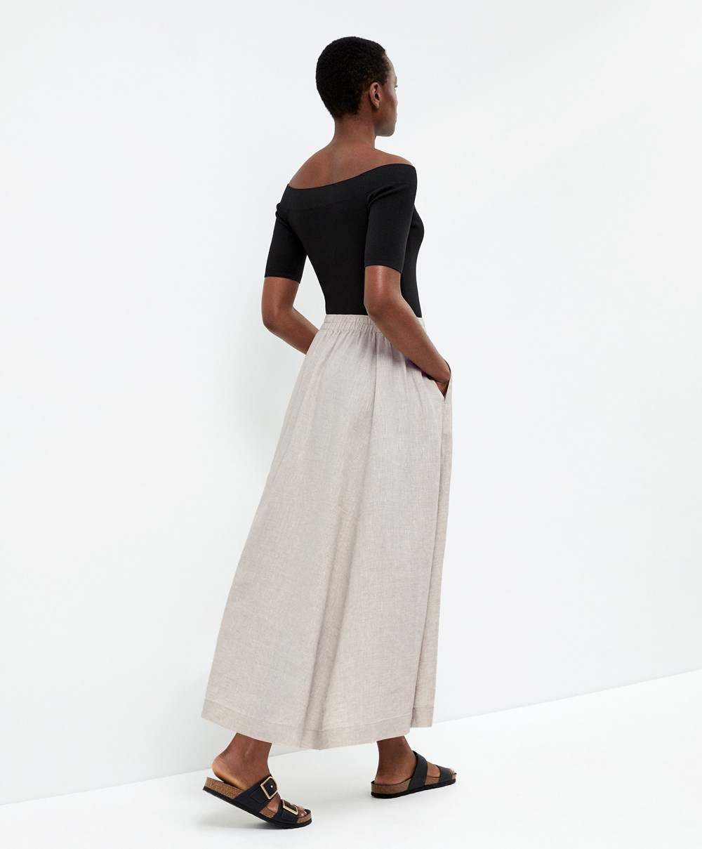 Oysho Knit Off-shoulder Top Svarte | BFNZ54127