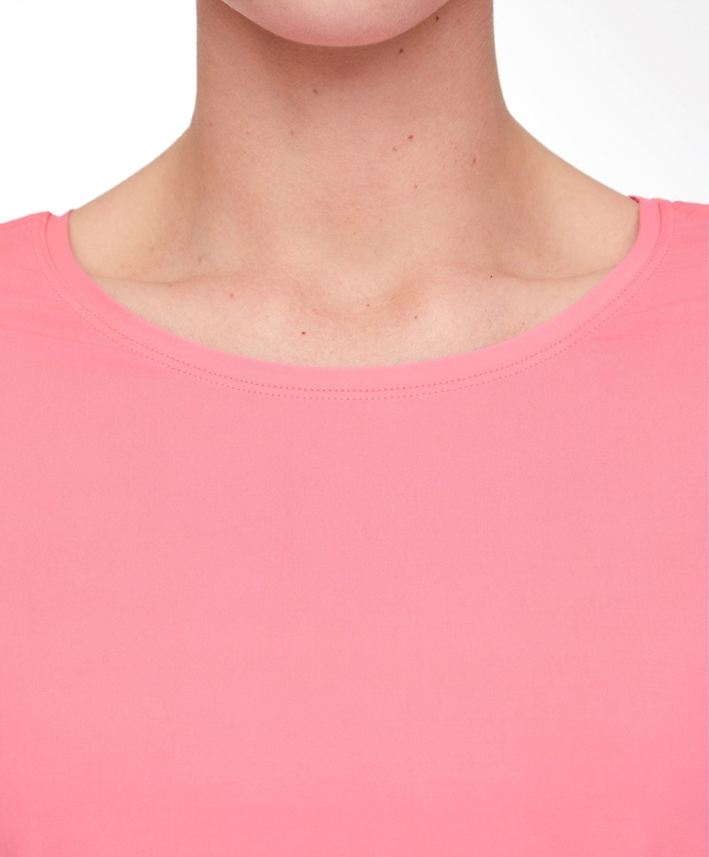 Oysho Kort-sleeved Technical T-shirt Rosa | QSZY89431