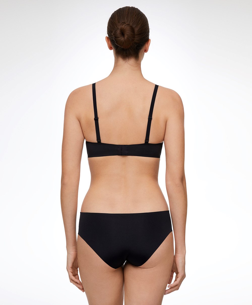 Oysho Laser-cut Invisible Classic Briefs Svarte | QIFG02456