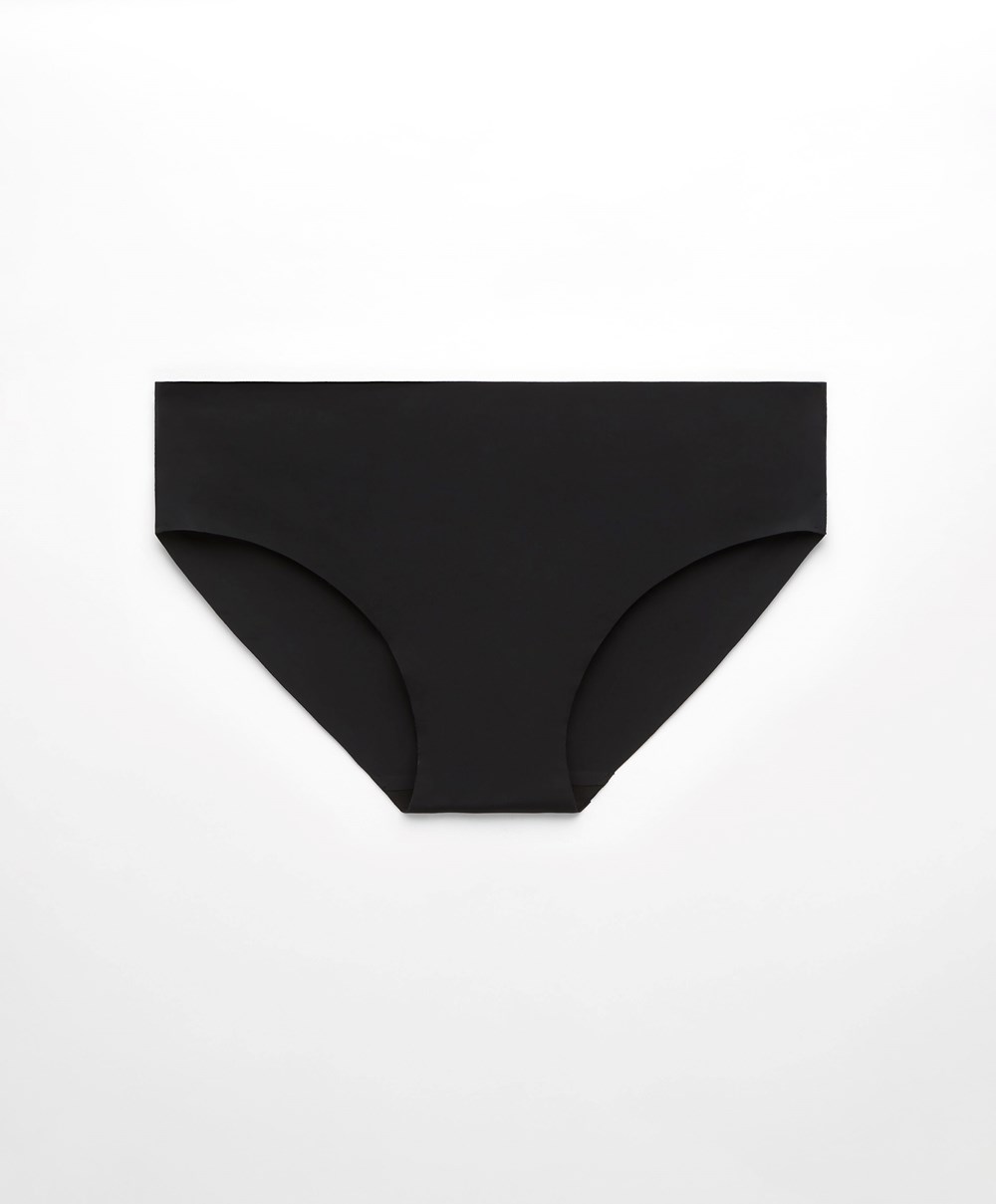 Oysho Laser-cut Invisible Classic Briefs Svarte | QIFG02456