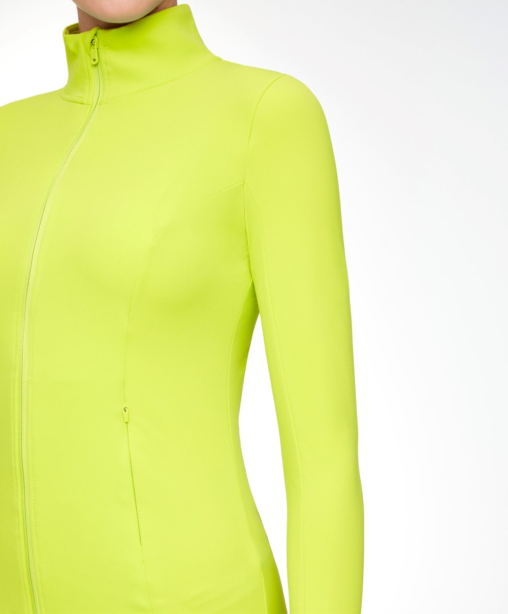 Oysho Light Warm Jogge Jacket Lime | XRGA25940