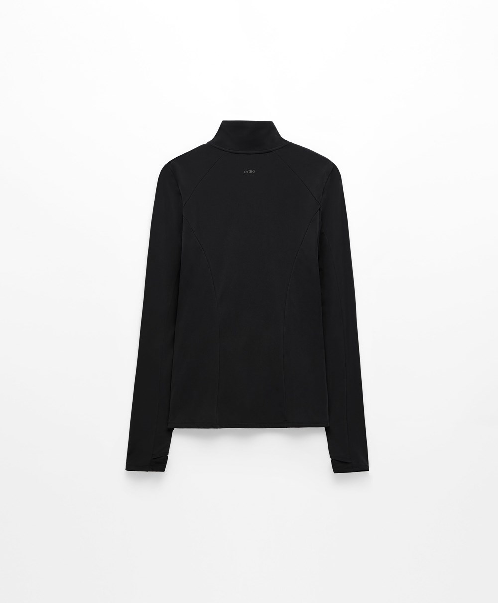 Oysho Light Warm Jogge Jacket Svarte | LGCB09526