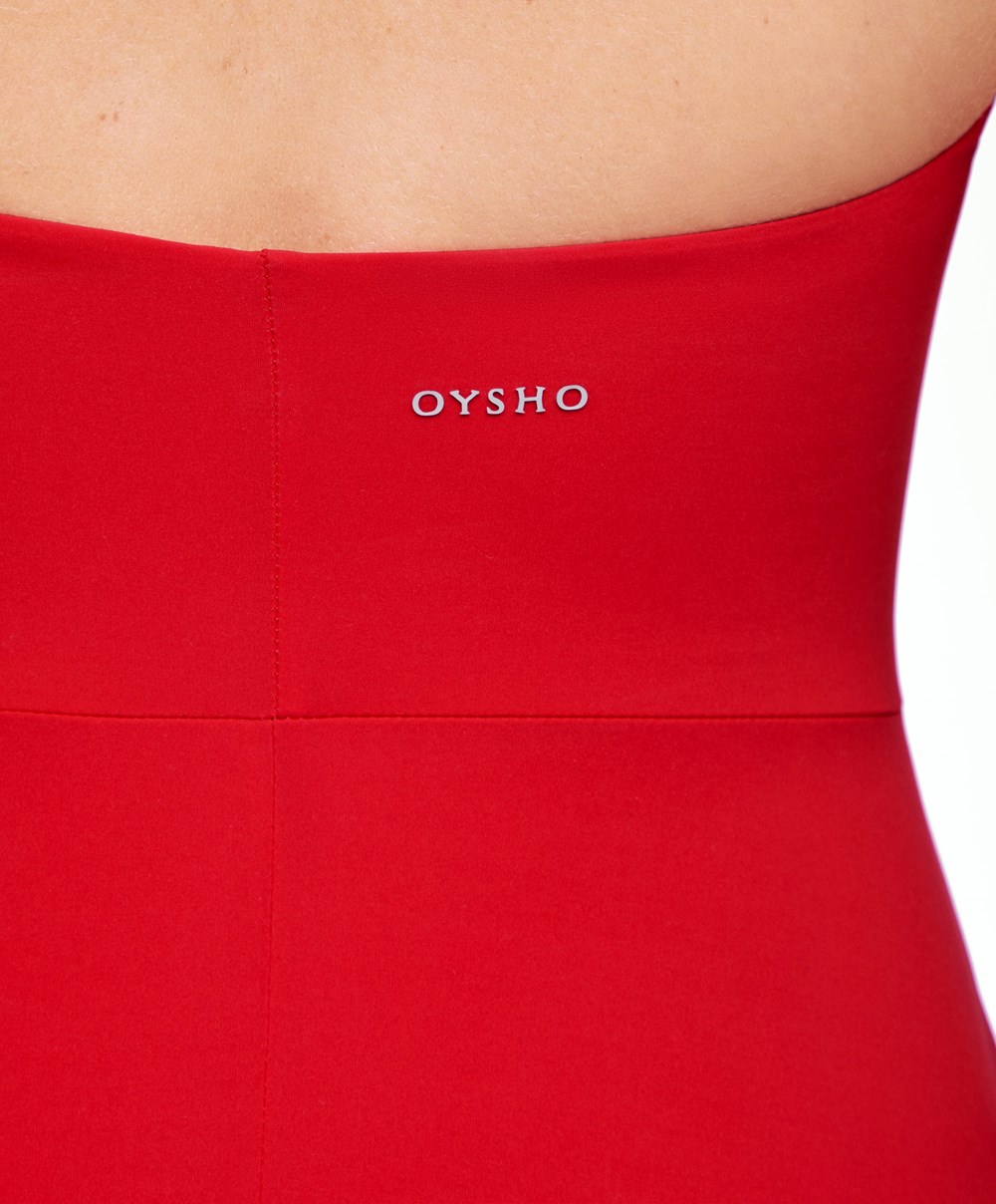 Oysho Light-touch Halter Kjoler Rød | LBCX01365