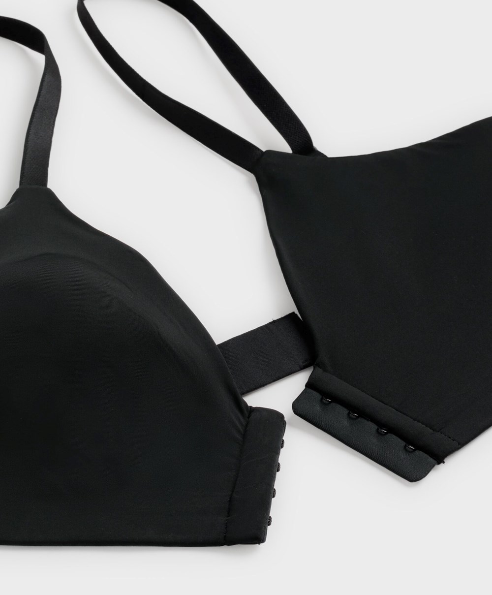 Oysho Lola Bra With Left Cup Svarte | LGRA50914