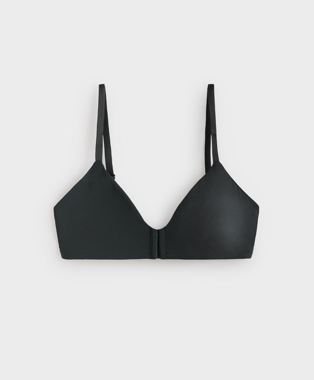 Oysho Lola Bra With Left Cup Svarte | LGRA50914