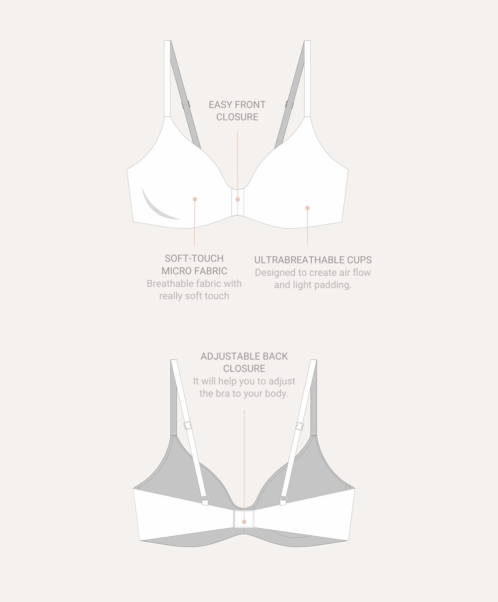 Oysho Lola Bra With Right Cup Rosa | KLGJ41623