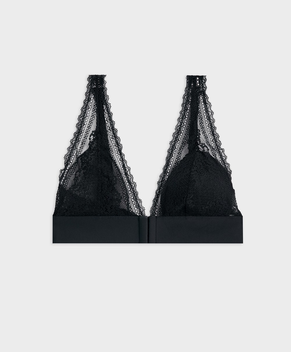 Oysho Lola Multiway Bra With Left Cup Svarte | PKSX14935