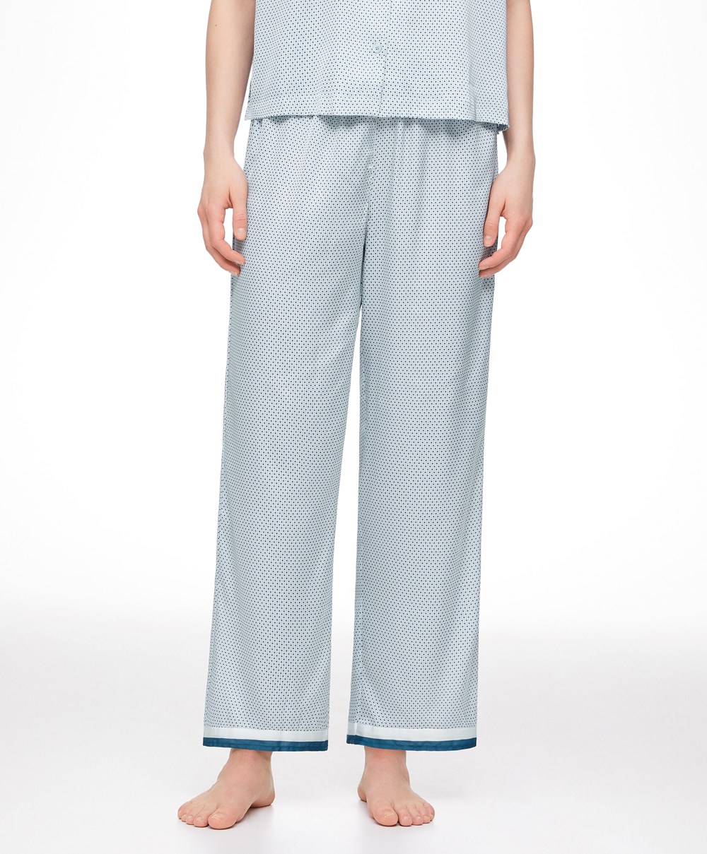 Oysho Long Satin Trousers 3-043 | OZAJ74350