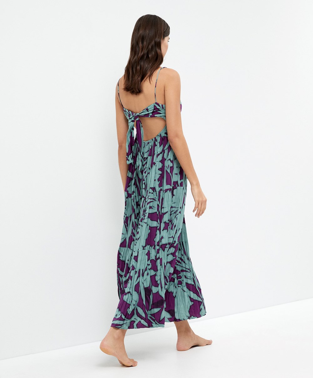 Oysho Long Strappy Kjoler Grønn | CYHU12839